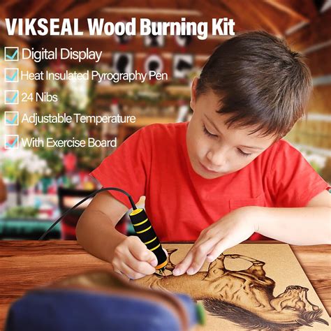 Buy Professional Wood Burning Kit， 60W Pro Pyrography Pen Wood Burner ...