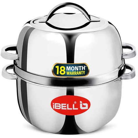 Buy iBELL Hold The World. Digitally! Stainless Steel Steam Pot, Thermal ...