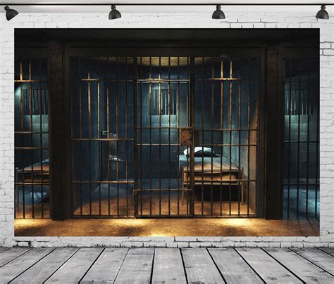 Prison Backdrop 10x8ft Fabric Jail Cell Backdrop Forbidden Room ...