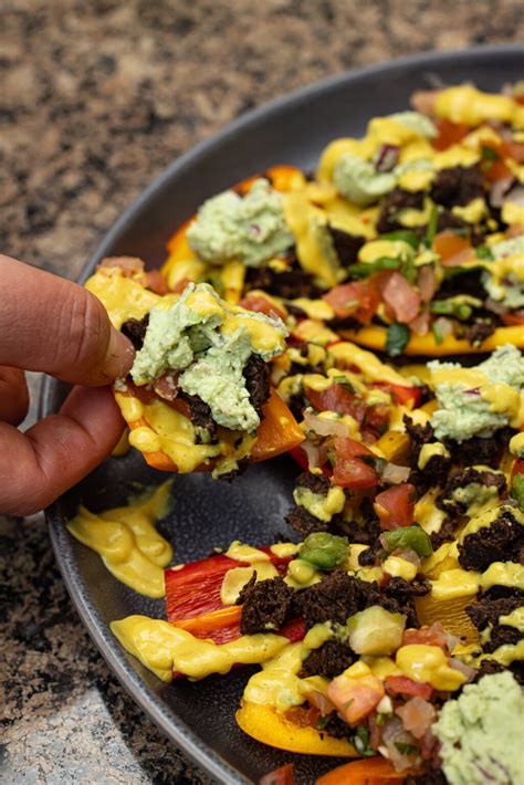 Healthy Bell Pepper Nachos (Oil-Free)