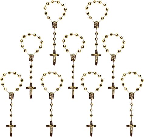 Buy XINHUIDALSQ 50 baptism rosary acrylic rosary mini rosary suitable ...