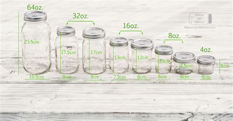 Mason Jar Size Chart