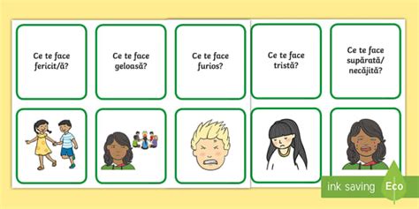Emoții Cartonașe (teacher made) - Twinkl