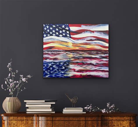 American Flag, American Flag Painting, Usa Art, American Flag Art ...