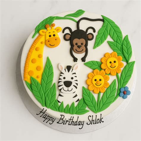 Jungle Animals Birthday Cake – Ginger Brown