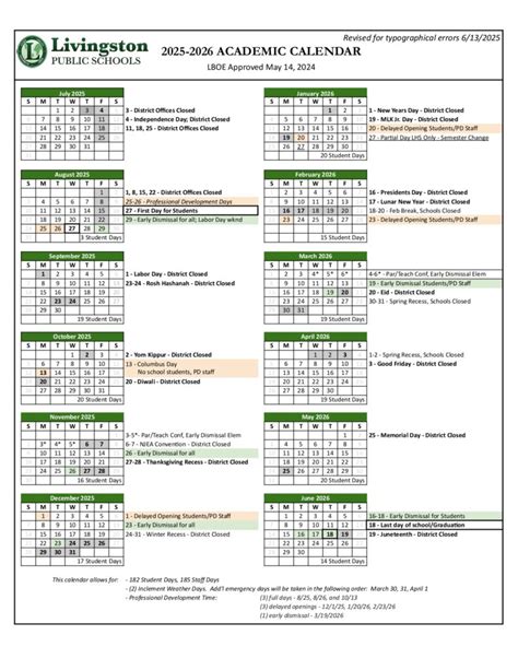 Livingston Public Schools MT Calendar 25-26 Revised [pdf] - EduCounty