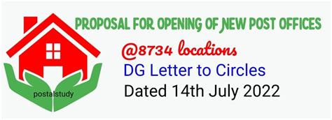 Opening of new post offices (BOs) at 8,734 locations | Proposal for ...