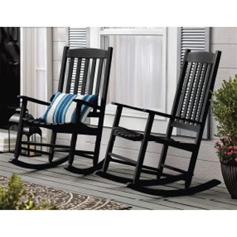 Mainstays Outdoor Wood Porch Rocking Chair, White Color, Weather ...
