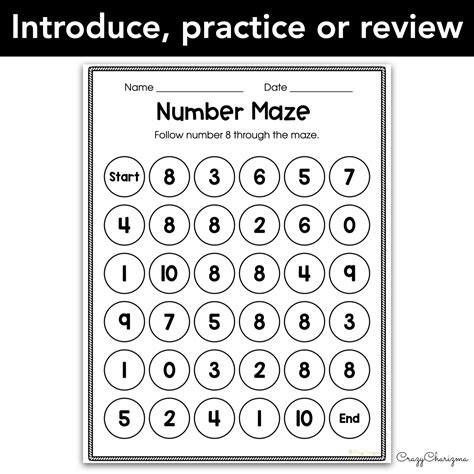 Differentiated Number Worksheets 0-20 Mazes