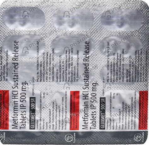 Buy Gluxmet Sr 500 MG Tablet (15) Online at Flat 15% OFF | PharmEasy