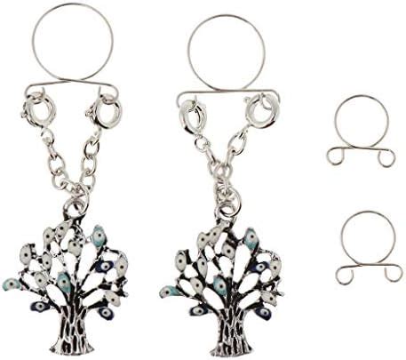 Buy Optimuss 2 Pairs Women Fake Body Jewellery Enameled Tree of Evil ...