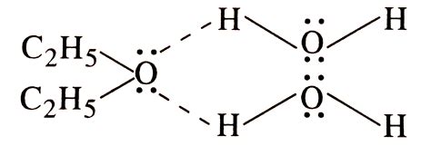 How do you account for the miscibility of ethoxyethane with water