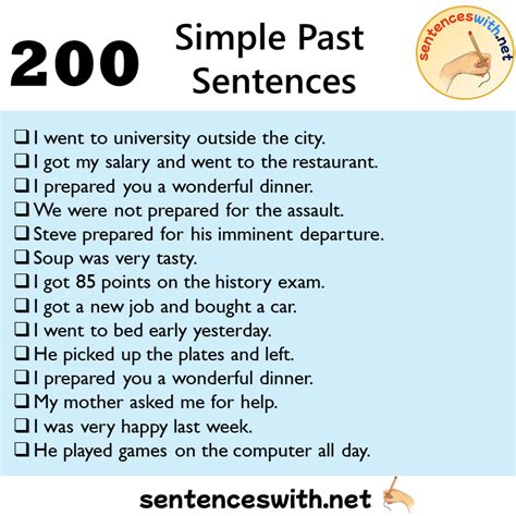 Image result for Past Simple Examples Sentences