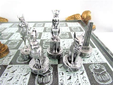 Buy Dal Rossi Italy ANCIENT EGYPT Gold & Silver Luxury Chess Set 16 3D ...