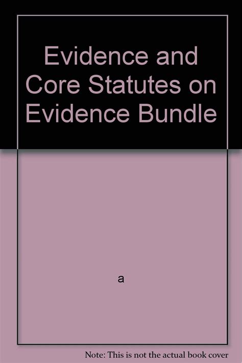 Buy "Evidence" and "Core Statutes on Evidence" Bundle Book Online at ...