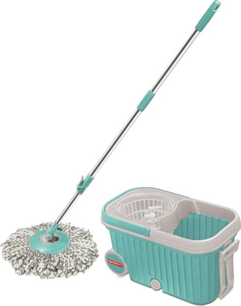 Spotzero by Milton Elite Spin Mop with Bigger Wheels & Auto Fold Handle ...
