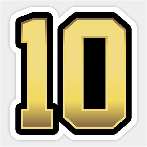 Number 10 Sticker