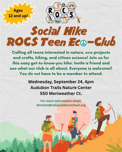 Try-it-Out Hike for ROCS Teen Eco-Club, 550 Meriweather Court, Rolla ...