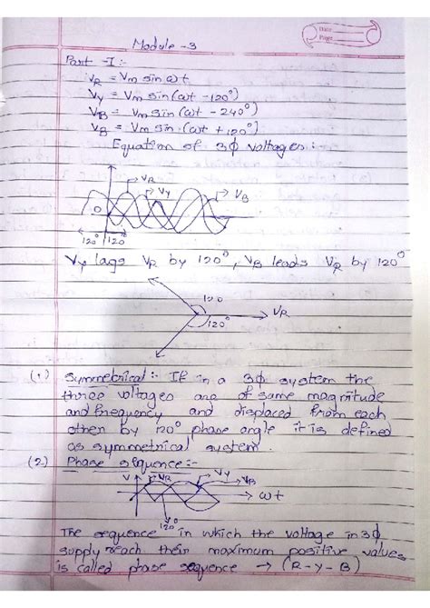 3 Phase System Analysis: VR, Vy, VB Relationships and Power Factors ...