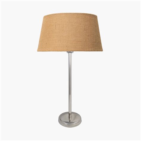 Buy HOMESAKE Brown Steel Table Lamp With Linen Shade from Homesake at ...