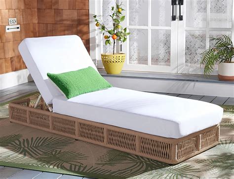 Dreamline Outdoor Furniture Poolside Lounger With Cushion (Tan ...
