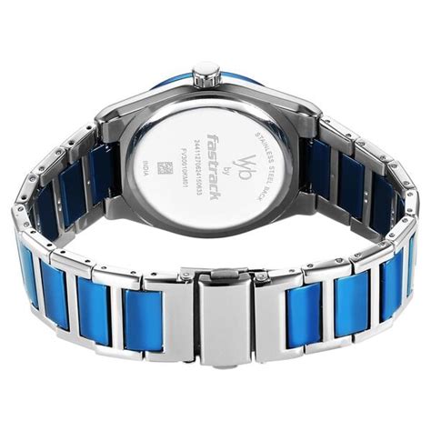 Buy Online Fastrack Vyb Nimbus Quartz Analog Blue Dial Two Toned Color ...