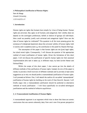 Fillable Online web isanet A Philosophical Justification of Human ...