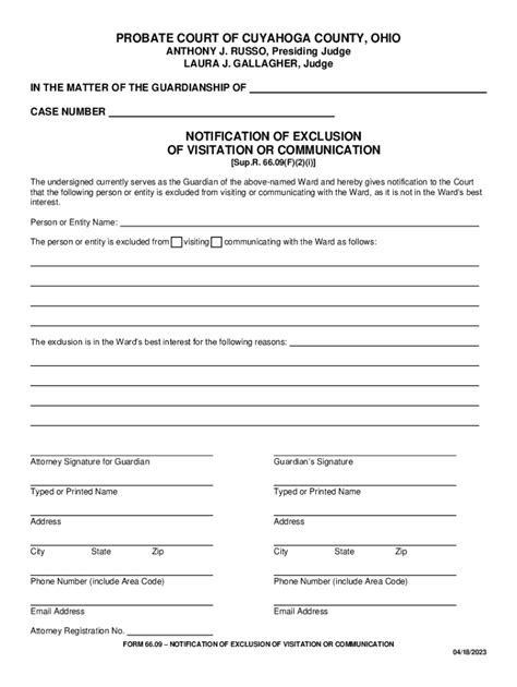 Fillable Online probate cuyahogacounty Cuyahoga County Probate Court ...