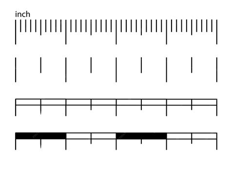 Measurement scale ruler or scale length measurement metric and inch ...