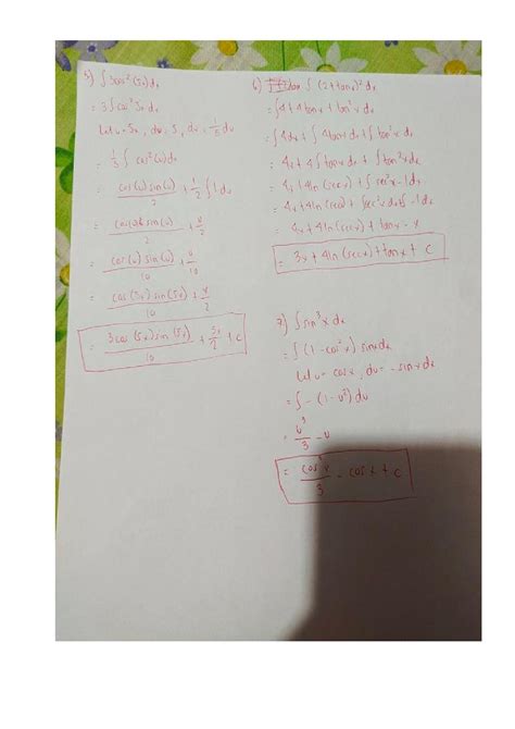 SOLUTION: Anti derivative of trigonometric functions - Studypool