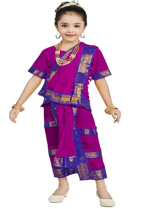 Buy Fancy dress factory bharatnatyam dress for girls Classical Dance ...