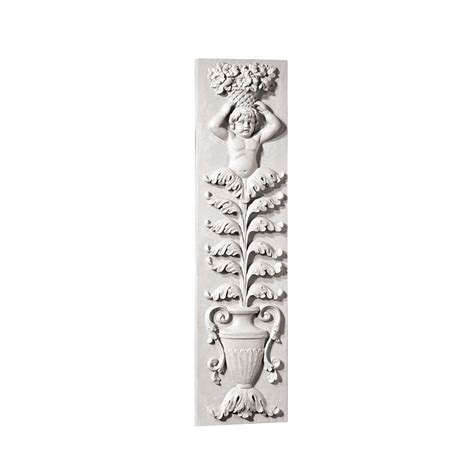 Design Toscano Angel of The Urn Sculptural Wall Frieze, Antique Stone ...
