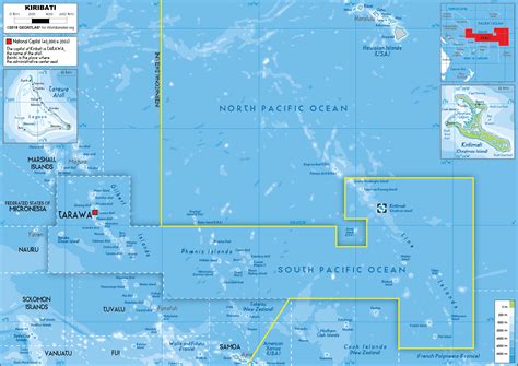 Kiribati Map (Physical) - Worldometer