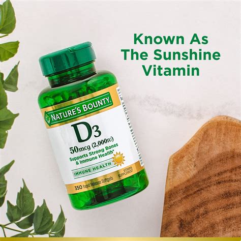 Snapklik.com : Natures Bounty Vitamin D, Immune Support, Vitamin Supplement, 2000 IU, 50 Mcg ...