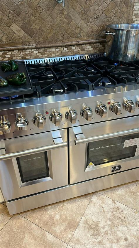 Forno 5-Piece Appliance Package - 36" Gas Range, 56" Pro-Style Refrige ...