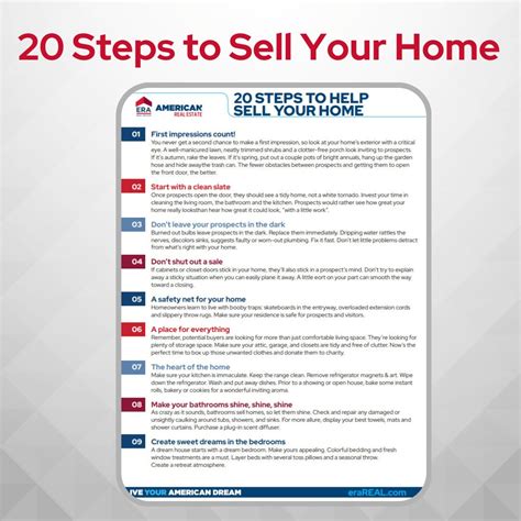 20 Steps to Sell Your Home – ERA Everything