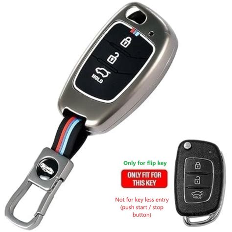 Hyundai 3 Button Smart Flip Key cover (Metal and Silicon ...