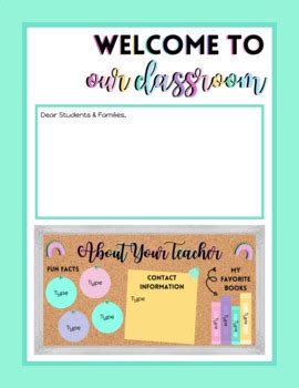 Rainbow Newsletter ⭐️ Editable by 3rd Grade Charm | TpT