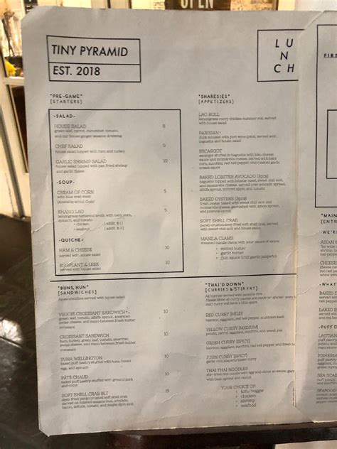 Image result for Tiny Pyramid Menu