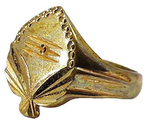 Shruthi 5 Metal/ Impon Ring for Unisex-adult (Yellow) : Amazon.in: Fashion