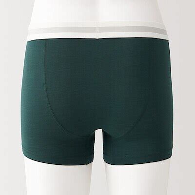 M's Lyocell blended Low rise boxer briefs MEN XXL Leaf green | MUJI