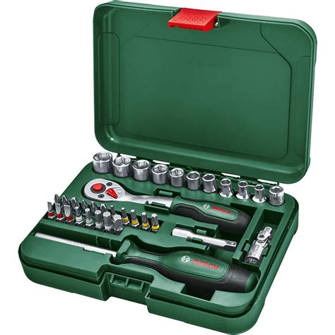 Buy Bosch Ratchets 14 Drive Socket Set 1600A02BY1 34 Pcs | Available In ...