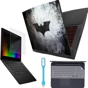 A1 SQUARE 4in1 combo set of batman logo laptop skin combo set of light ...