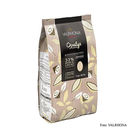 Valrhona Opalys, cobertura blanca, callets, 33% manteca de cacao, 3 ...