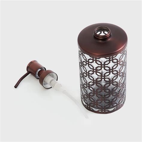 Buy Panama Royal Etched Glass Soap Dispenser, Brown - 330ml from Home ...