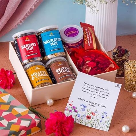 Omay Foods Mom's Treats Gift Box | Mother's Day Gift Hamper | Healthy ...