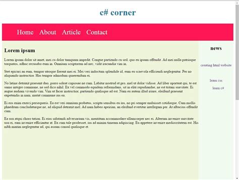 Image result for HTML5 Layout