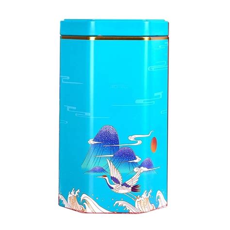 Buy OLOMA Tea Box, Hexagon Tinplate Candy Tins Retro Tea Containers ...