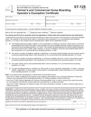 Tax Exempt Form Ny - Fill and Sign Printable Template Online