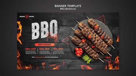Barbecue house banner template | Free PSD